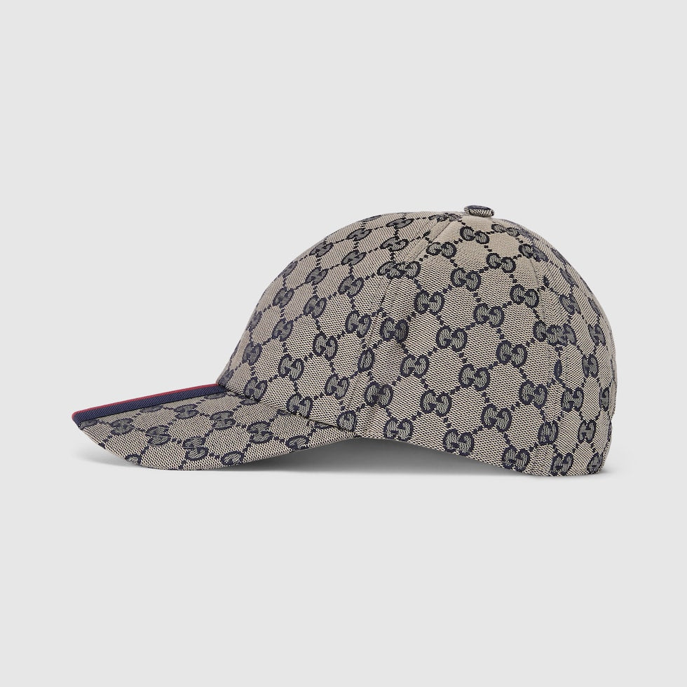 CASQUETTE DE BASE-BALL EN TOILE GG D'ORIGINE Beige BLEU – Image 2