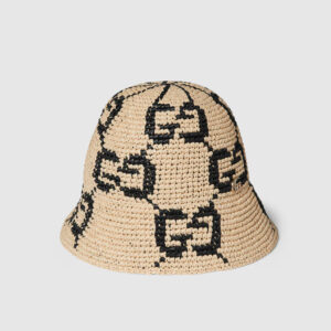 Chapeau cloche en paille GG