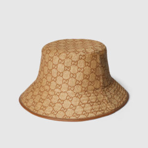 Chapeau seau en paille GG