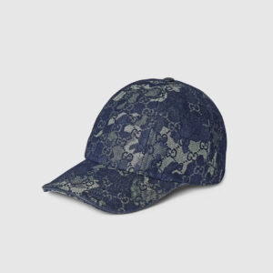 Casquette en denim GG avec détail bande Web