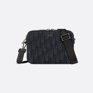 Pochette zippée à bandoulière Noir
