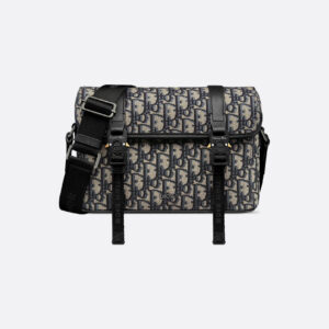 Sac Messenger à rabat Dior Hit The Road Noir et Beige