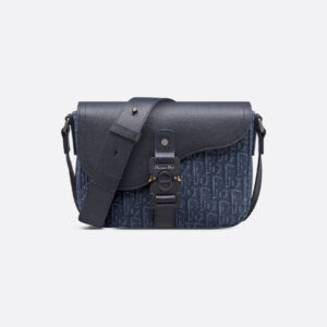 Sac Messenger à rabat Saddle Small bleu marine