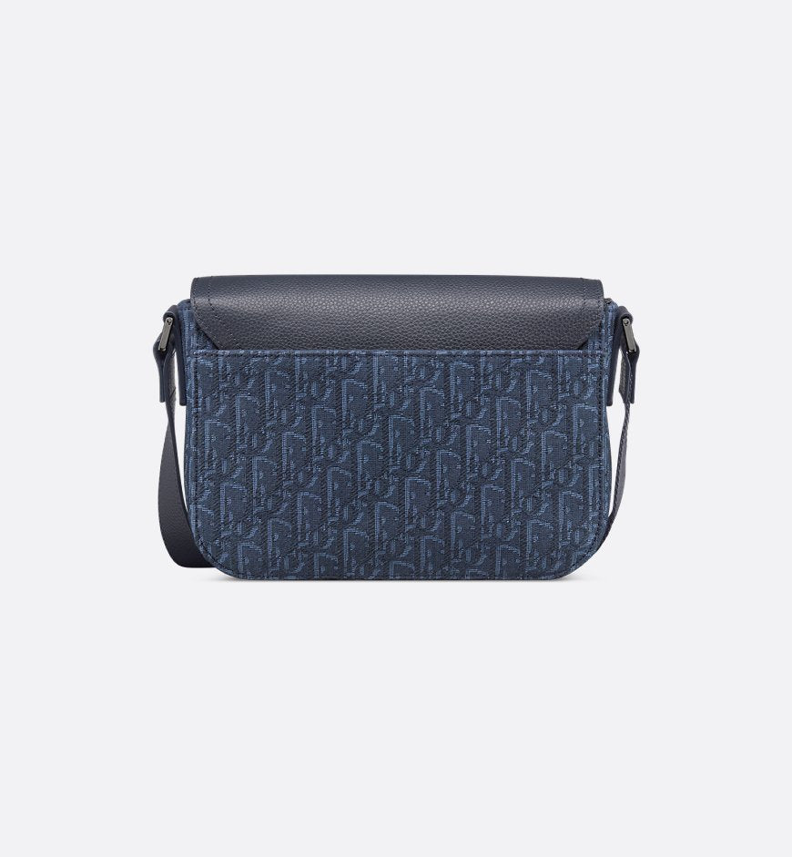 Sac Messenger à rabat Saddle Small bleu marine – Image 2