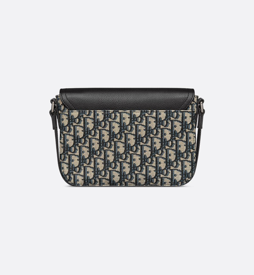 Sac Messenger à rabat Saddle Small Noir et Beige – Image 2