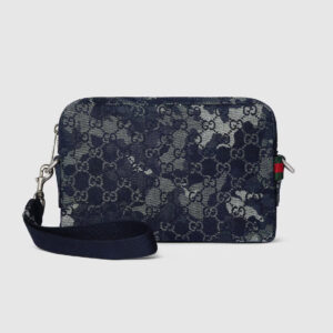 Sac à bandoulière en denim GG petit format