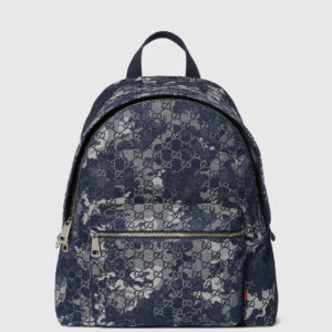 Sac à dos en denim GG grand format
