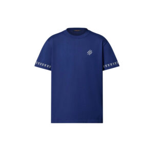 Tee-shirt Manches Courtes en Coton - Bleu