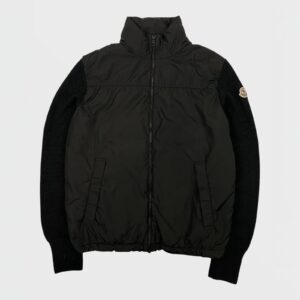 Moncler doudoune bi-matière cardigan
