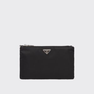 Pochette en Re-Nylon et cuir Saffiano