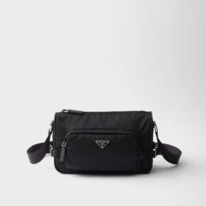 Sac de taille moyenne porté épaule en Re-Nylon et cuir Saffiano - #1