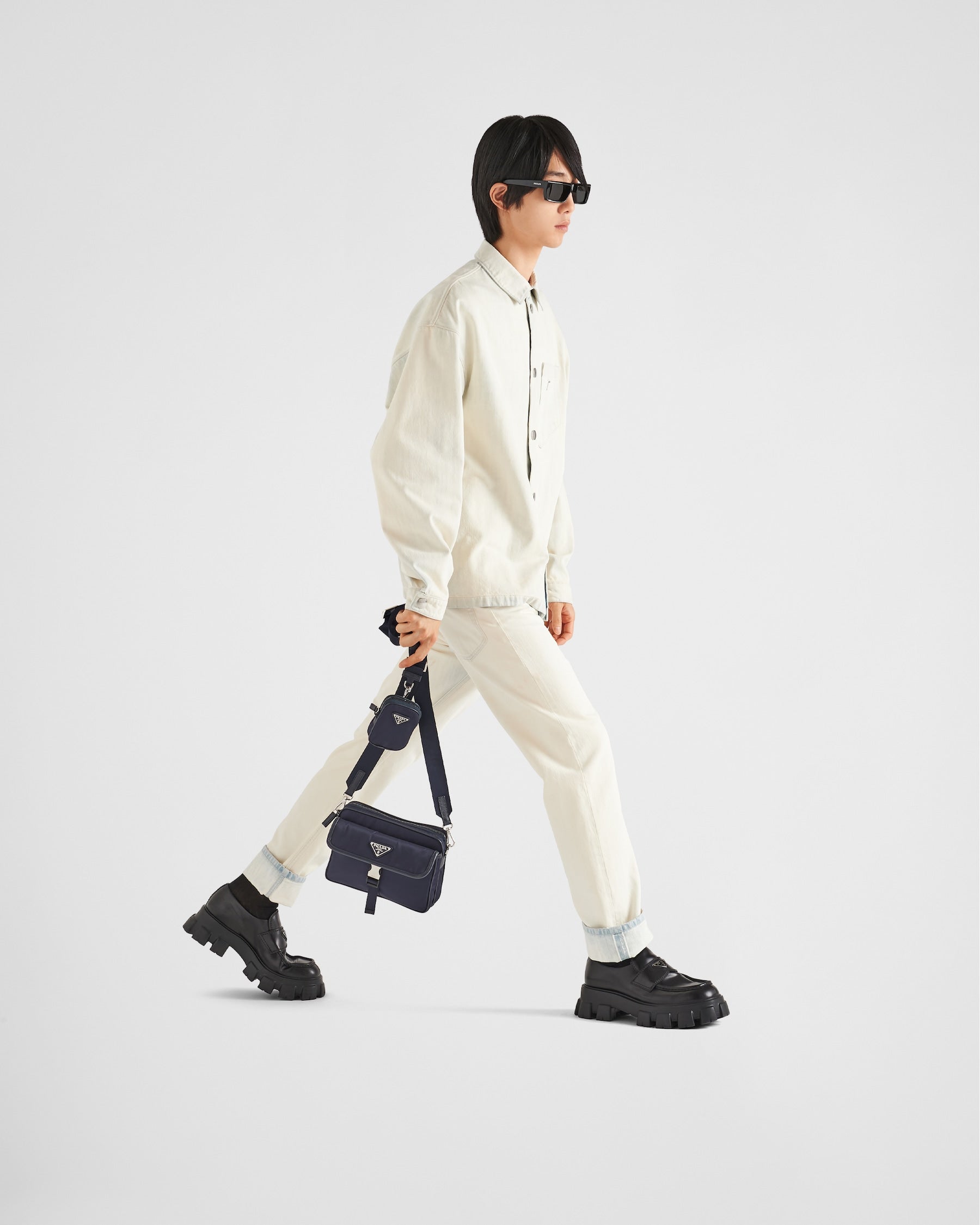 Sac porté épaule en Re-Nylon et cuir Saffiano - #3 – Image 2
