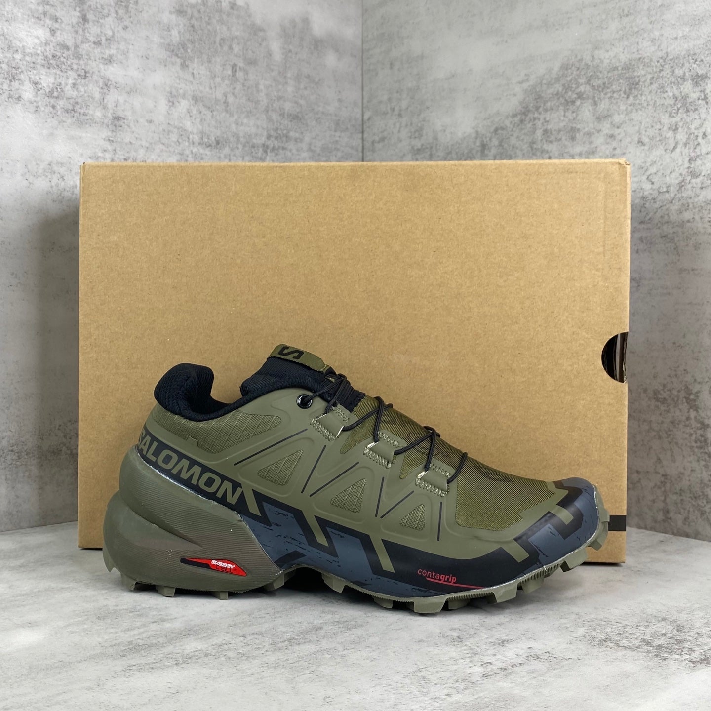 Salomon Speed-Cross 6 - Vert Olive / Noir – Image 2